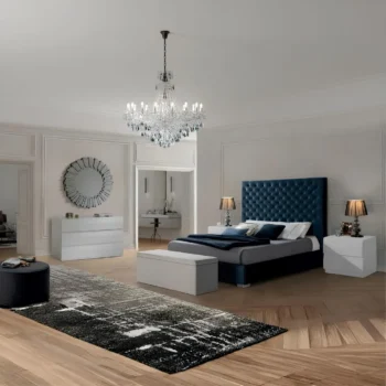 Mat Leonor Blue Bedroom Set with Storage