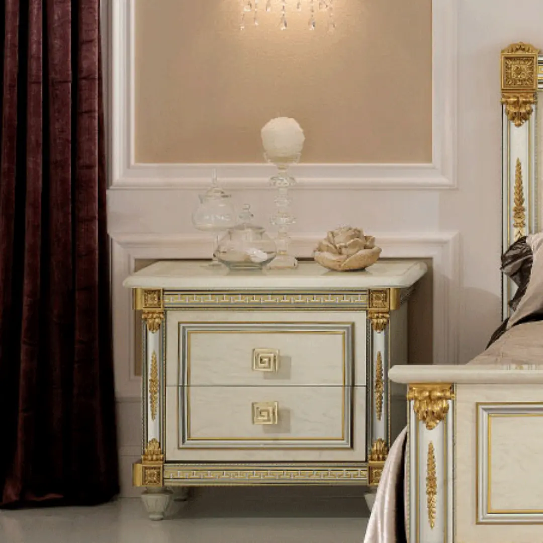 High Gloss Lacquer, Mat Liberty Nightstand By Esf Furniture | Mobilia Cleopatra 3 High Gloss Lacquer, Mat Liberty Nightstand