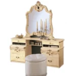 High Gloss Lacquer Barocco Dresser Ivory