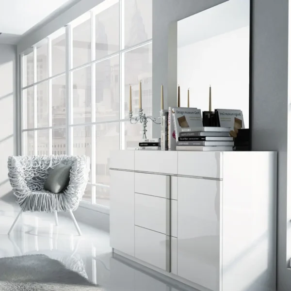 High Gloss Finish Granada Mirror for Dresser By ESF Furniture - Image 3