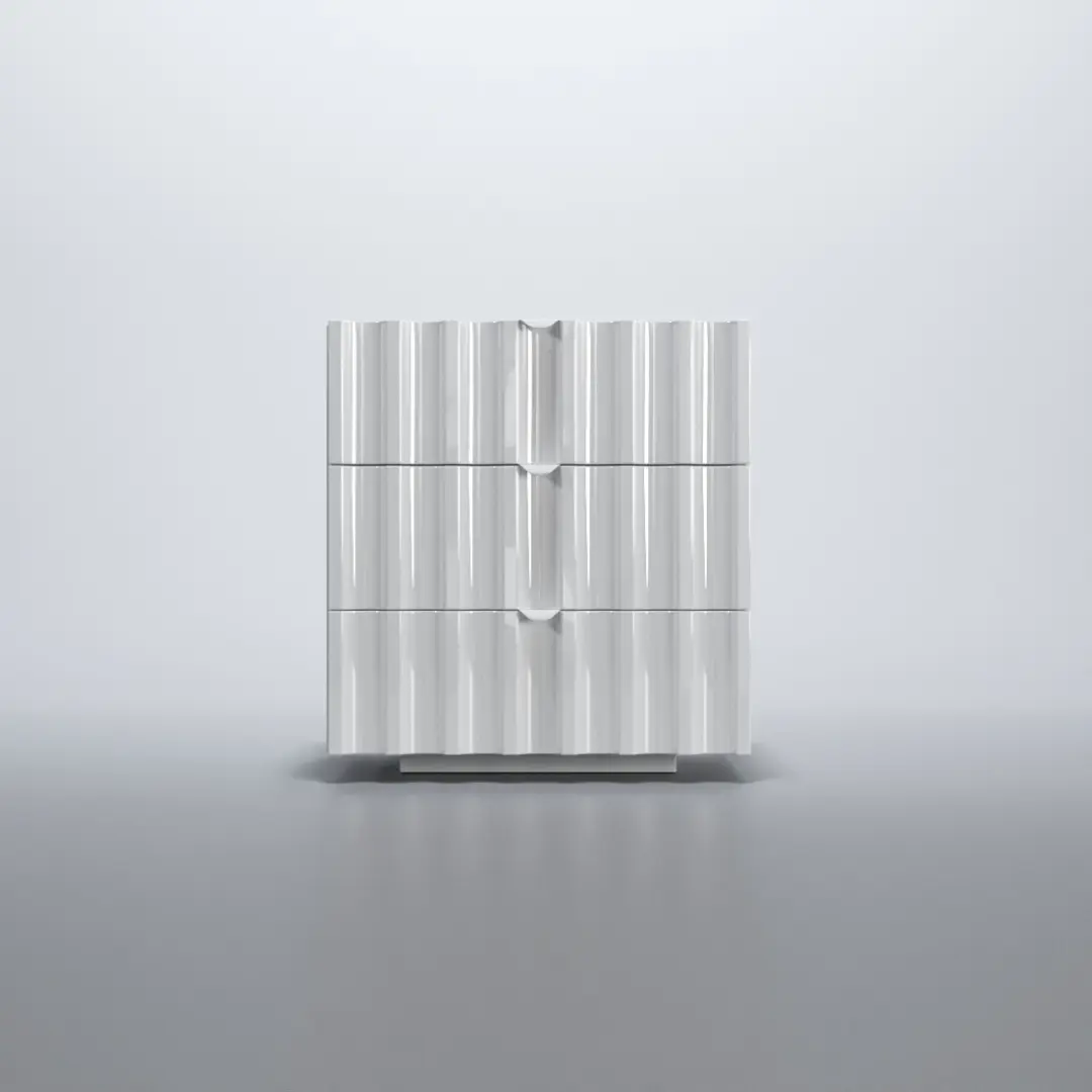 Shiny Orion Nightstand By Esf Furniture | Mobilia Cleopatra 3 Shiny Orion Bedroom Set