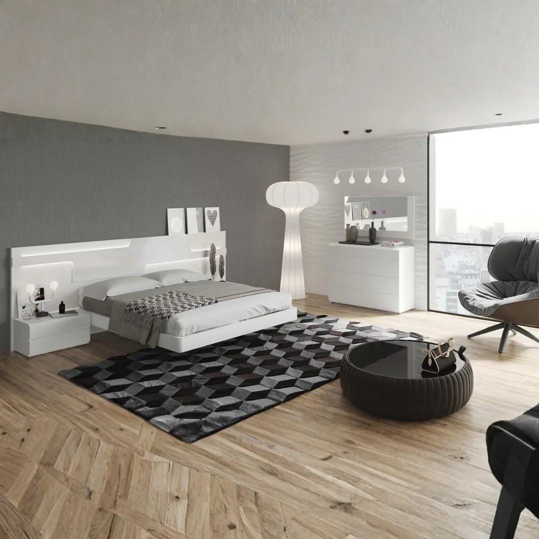 High Gloss Lacquer Sara Bedroom Set By Esf Furniture | Mobilia Cleopatra 3 High Gloss Lacquer Sara Bedroom Set
