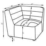 Modular Wedge Sofa