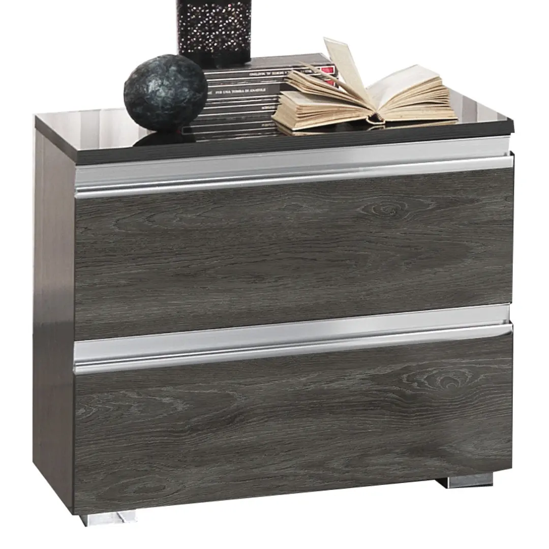 High Gloss Lacquer Oxford Nightstand By Esf Furniture | Mobilia Cleopatra 3 High Gloss Lacquer Oxford Nightstand