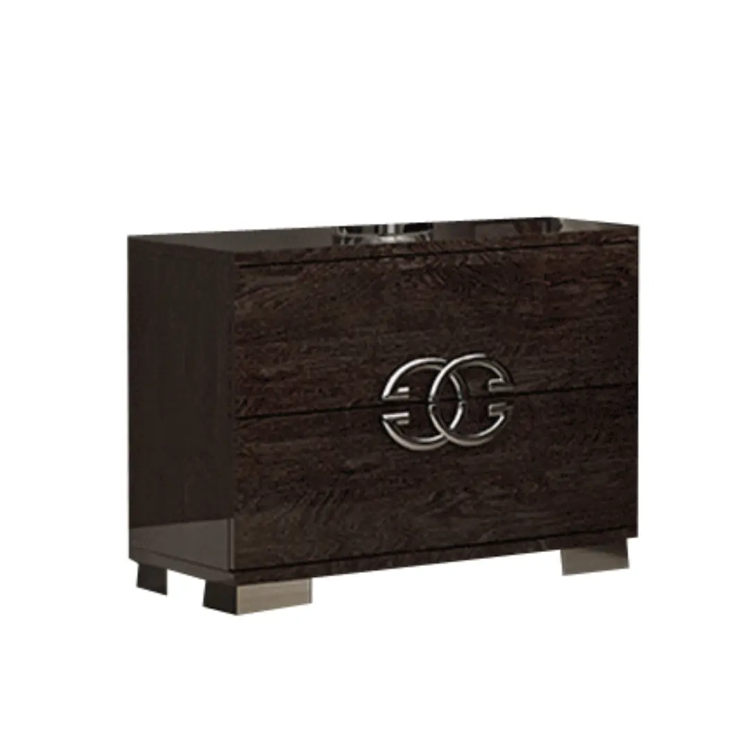 High Gloss Lacquer Prestige Nightstand By Esf Furniture | Mobilia Cleopatra 3 High Gloss Lacquer Prestige Nightstand