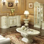 White Lacquer Dining Set