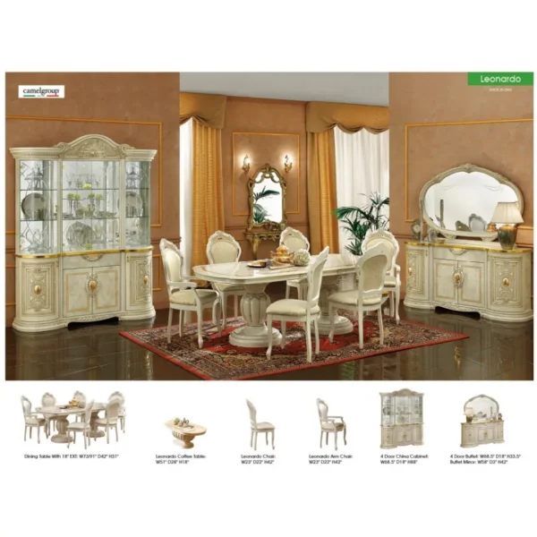 White Lacquer Dining Set