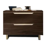 High Gloss Lacquer, Mat Smart Nightstand Walnut