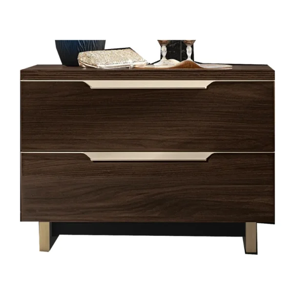 High Gloss Lacquer, Mat Smart Nightstand Walnut
