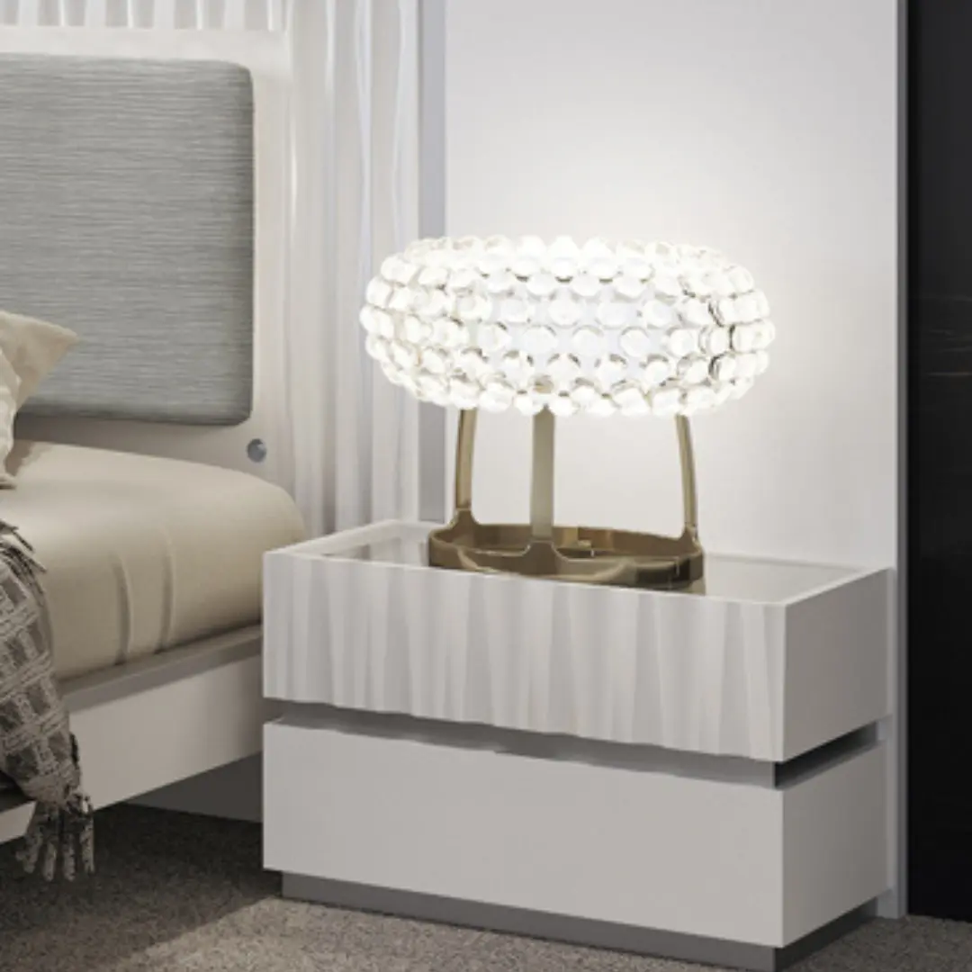 Mat Marina Nightstand White By Esf Furniture | Mobilia Cleopatra 3 Mat Marina Nightstand White