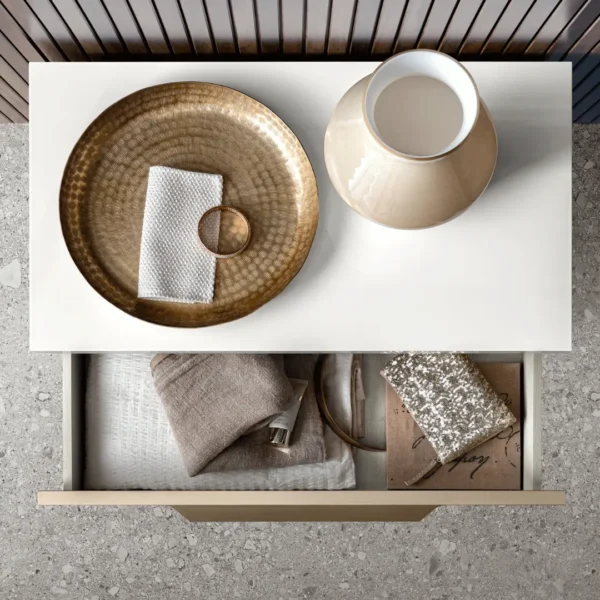 High Gloss Lacquer, Mat Smart Bedroom White Set