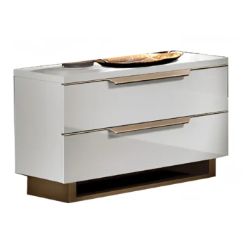 High Gloss Lacquer, Mat Smart Nightstand White