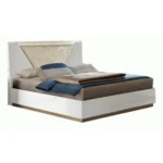 High Gloss Lacquer, Mat Smart Bed White