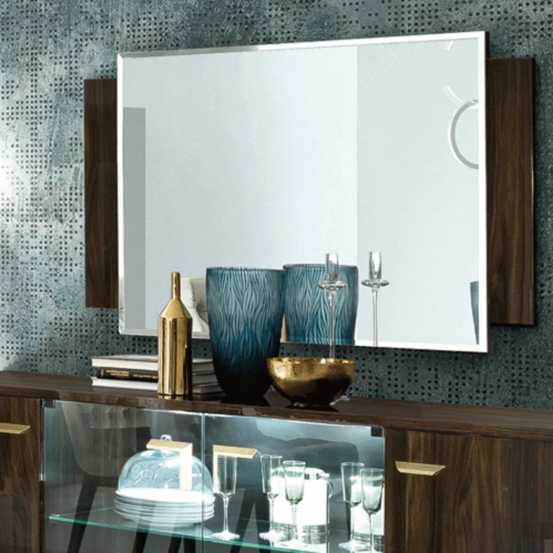 Volare Walnut Mirror For Buffet By Esf Furniture | Mobilia Cleopatra 3 Volare Walnut Mirror for Buffet