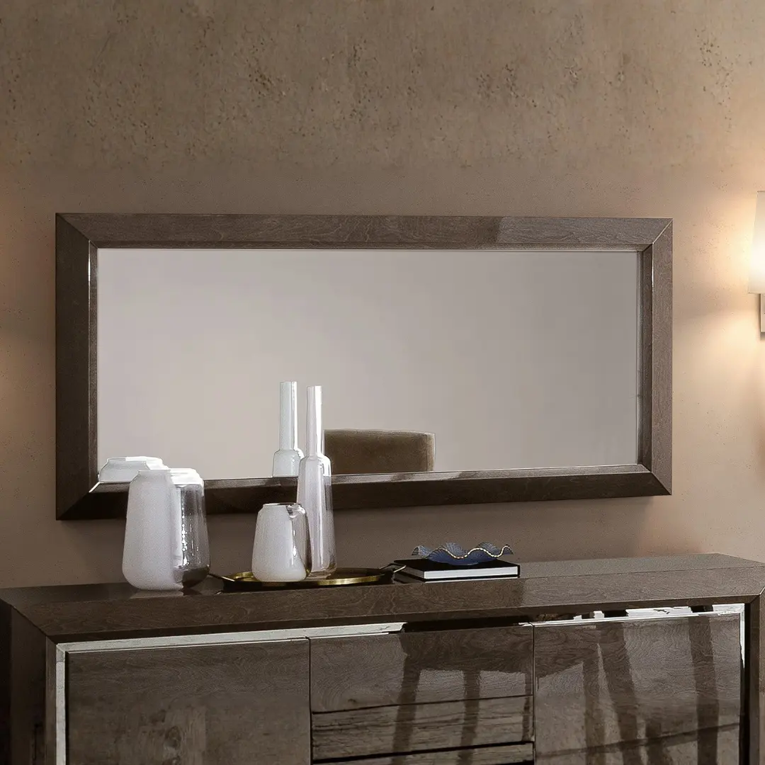 High Gloss Lacquer Elite Silver Mirror For Buffet By Esf Furniture | Mobilia Cleopatra 3 High Gloss Lacquer Elite Silver Mirror for Buffet