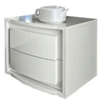 High Gloss Lacquer Dama Bianca Nightstand By ESF Furniture - Image 2