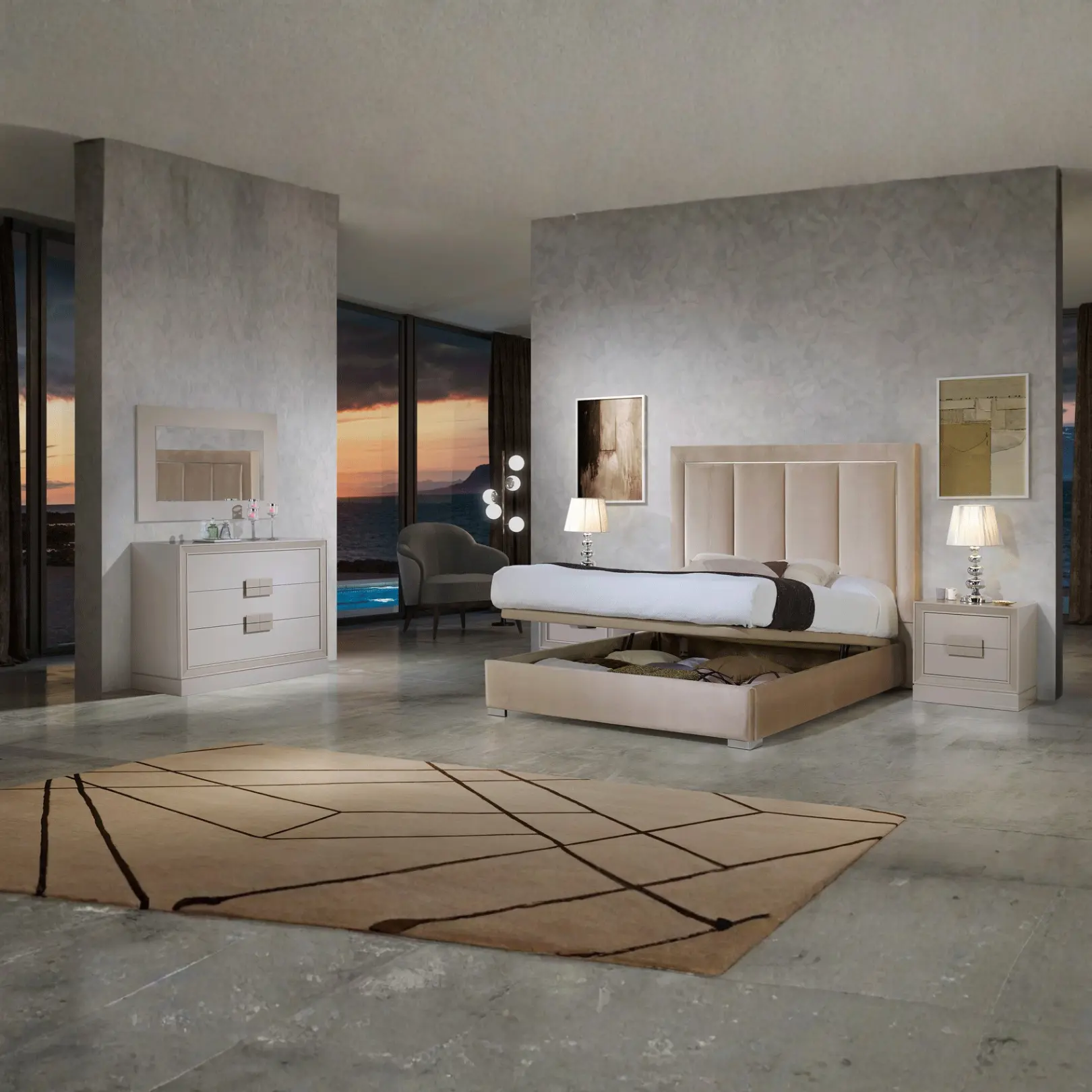 Mat Monica Bed With Storage By Esf Furniture | Mobilia Cleopatra 3 Mat Monica Bed with Storage