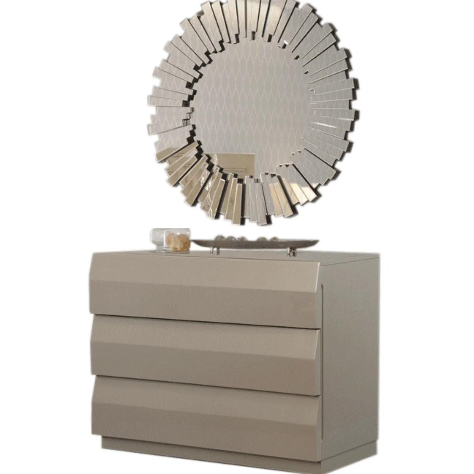 Mat C152 Dresser And E100 Mirror By Esf Furniture | Mobilia Cleopatra 3 Mat C152 Dresser and E100 Mirror