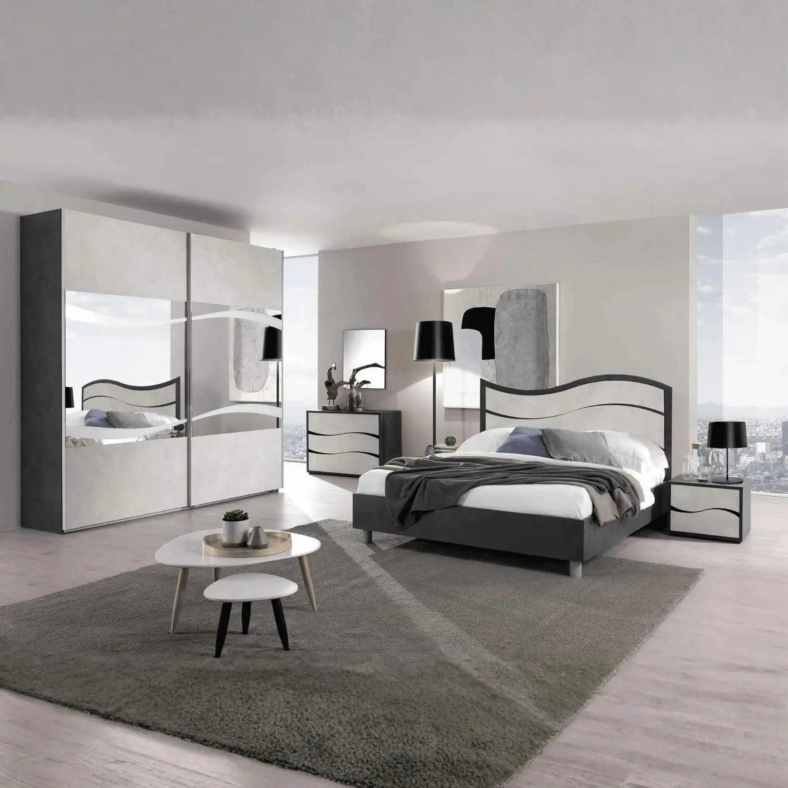 Mat Ischia Bedroom Set By Esf Furniture | Mobilia Cleopatra 3 Mat Ischia Bedroom Set