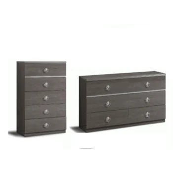 High Gloss Lacquer Chest, Mirror and dresser Nabucco