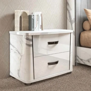 High Gloss Lacquer Anna Status Bedroom Set