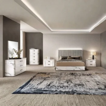 High Gloss Lacquer Anna Status Bedroom Set