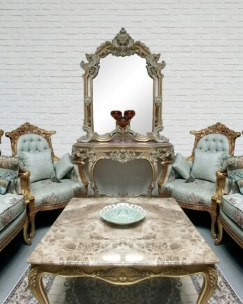 Handmade Green Gold Console |