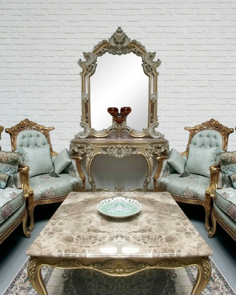 Handmade Green Gold Console | Mobilia Cleopatra 3 Handmade Green Gold Console - Image 1