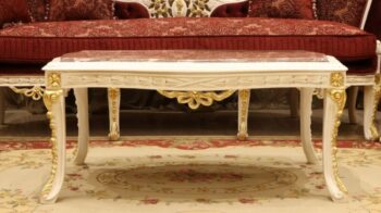 Handmade Queen Table With Marble Top |