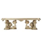 Metallic Bright Gold 7PCs Dining Table Set HD-8016 By Homey Design - Image 3