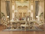 Metallic Bright Gold 7PCs Dining Table Set HD-8016 By Homey Design - Image 4
