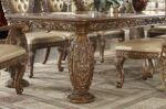 Gold & Brown Victorian 7PCs Dining Table Set HD-8018 By Homey Design - Image 4