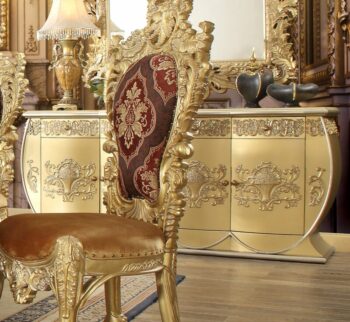 Metallic Bright Gold Victorian Buffet HD-8086 By Homey Design
