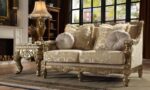 Metallic Bright Gold 3 PCs Sofa Set HD-205 By Homey Design - Image 3