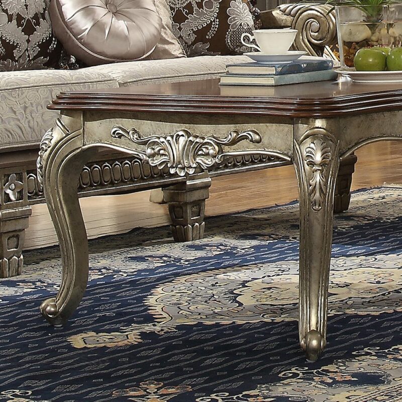 Golden Nutmeg End Table Hd-303 By Homey Design | Mobilia Cleopatra 3 Golden Nutmeg End Table HD-303 By Homey Design - Image 1