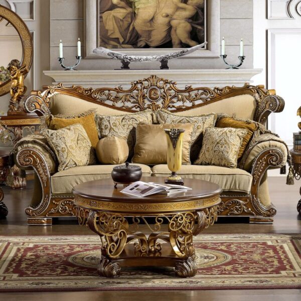 Medium Golden Tan 3PC Sofa Set HD-369 By Homey Design - Image 3