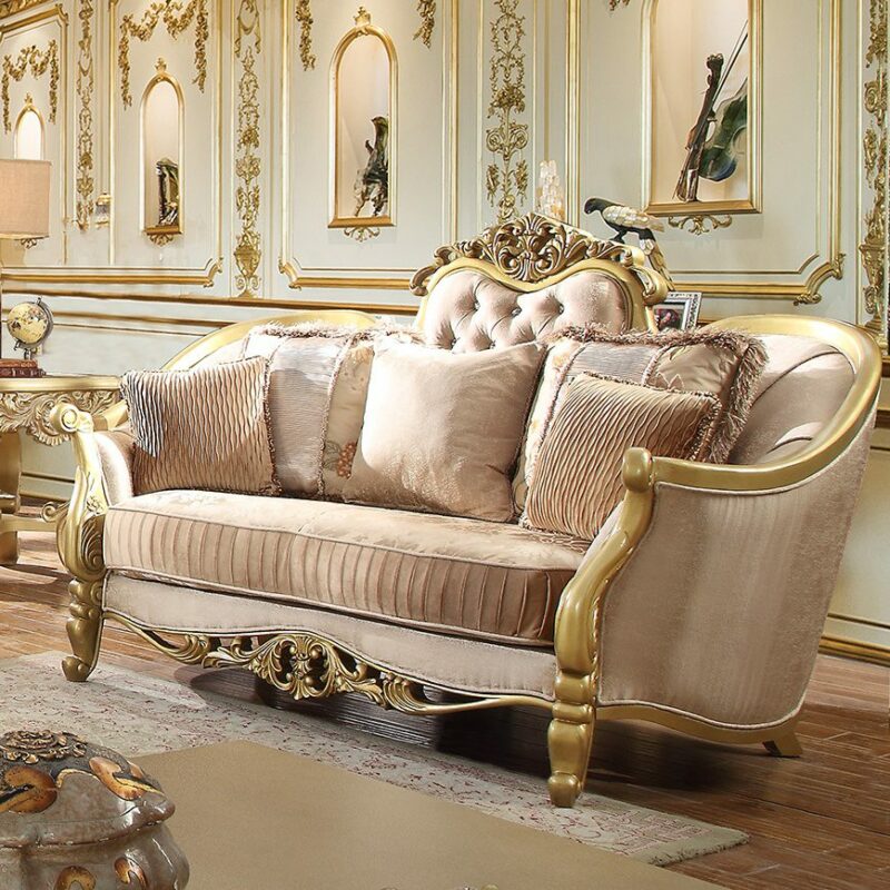 Loveseat Hd-663 By Homey Design | Mobilia Cleopatra 3 Loveseat HD-663 By Homey Design - Image 1
