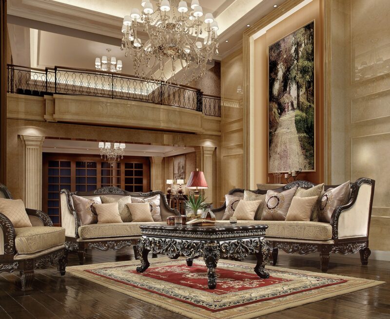 Luxury 3Pc Sofa Set Hd-914 By Homey Design | Mobilia Cleopatra 3 Luxury 3PC Sofa Set HD-914 By Homey Design - Image 1