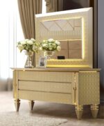 Belle Silver 5PCs Eastern King Bedroom Set HD-918 By Homey Design - Image 2