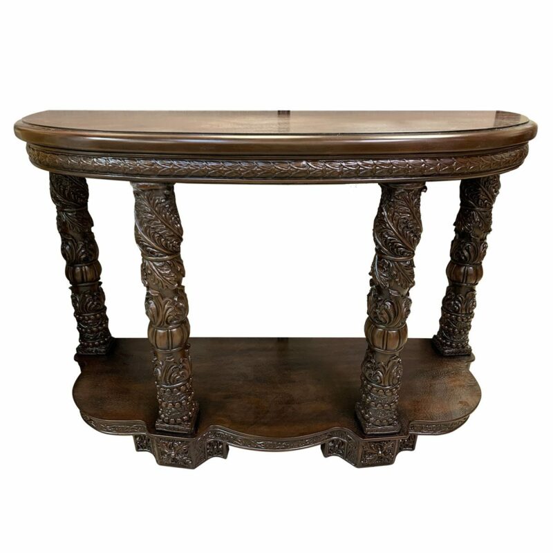 Dark Red Mahogany Console Table Hd-1100 By Homey Design | Mobilia Cleopatra 3 Dark Red Mahogany Console Table HD-1100 By Homey Design - Image 1
