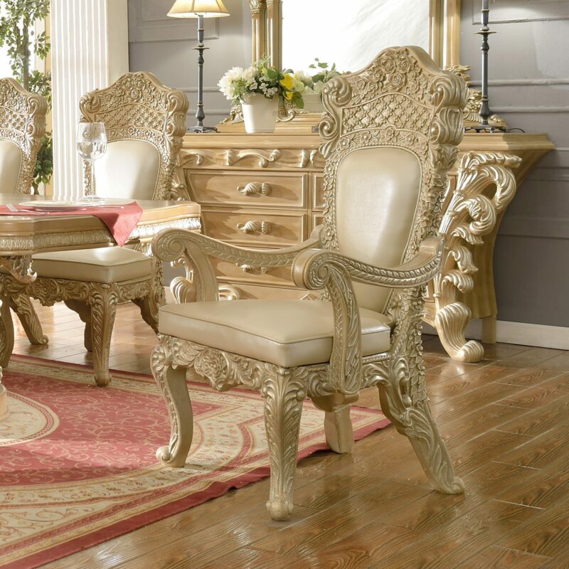 Pickle Frost & Antique Silver Armchair Hd-7012 By Homey Design | Mobilia Cleopatra 3 Pickle Frost & Antique Silver Armchair HD-7012 By Homey Design - Image 1