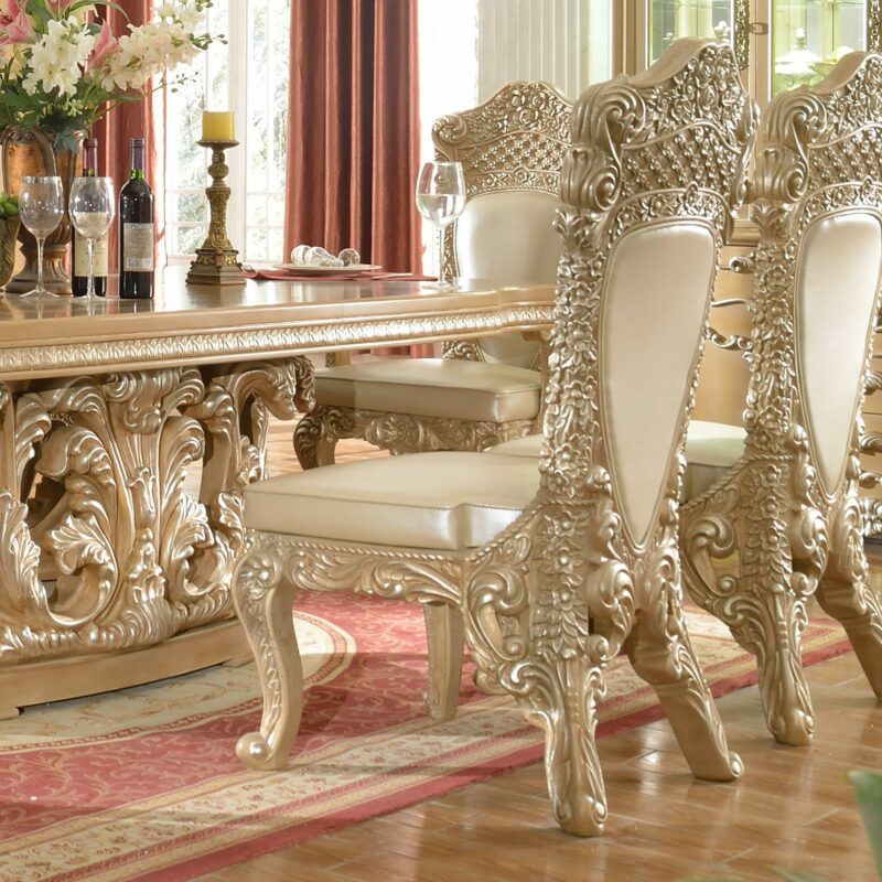 Pickle Frost & Antique Silver Side Chair Hd-7012 By Homey Design | Mobilia Cleopatra 3 Pickle Frost & Antique Silver Side Chair HD-7012 By Homey Design - Image 1