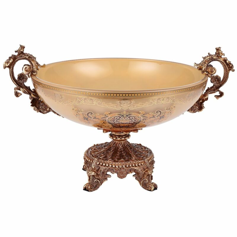 Bronze & Mocha Cream Bowl Hd-6001-2H By Homey Design | Mobilia Cleopatra 3 Bronze & Mocha Cream Bowl HD-6001-2H By Homey Design - Image 1