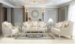 Metallic Silver 3 PC Sofa Set HD-2057 By Homey Design