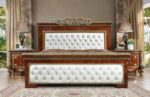 Dark Mocha & Metallic Gold 5PCs Eastern King Bedroom Set HD-1803 By Homey Design - Image 2