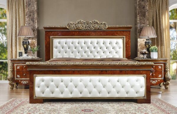 Dark Mocha & Metallic Gold 5PCs Eastern King Bedroom Set HD-1803 By Homey Design - Image 2