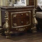 Dark Mocha & Metallic Gold 5PCs Eastern King Bedroom Set HD-1803 By Homey Design - Image 3