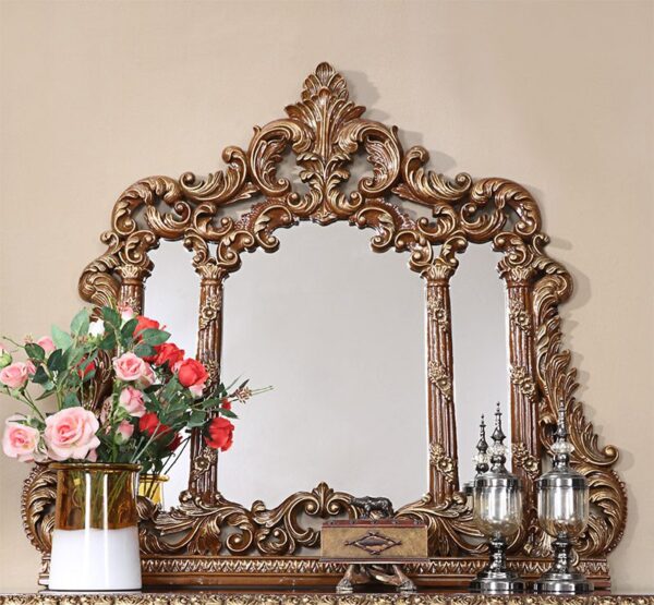 Dark Mocha & Metallic Gold 5PCs Eastern King Bedroom Set HD-1803 By Homey Design - Image 5