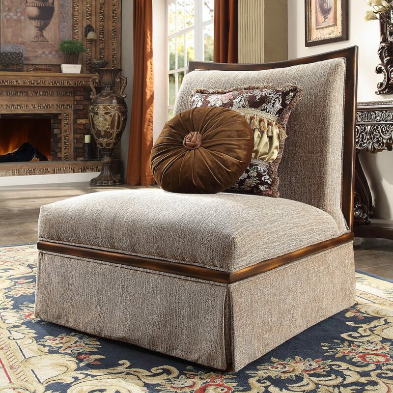 Mahogany Brown Chair Hd-1627 By Homey Design | Mobilia Cleopatra 3 Mahogany Brown Chair HD-1627 By Homey Design - Image 1