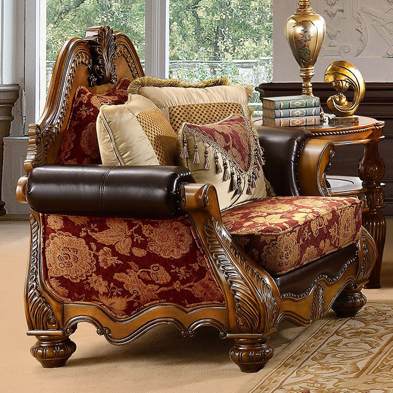 Tavern Pine Chair Hd-481D By Homey Design | Mobilia Cleopatra 3 Tavern Pine Chair HD-481D By Homey Design - Image 1